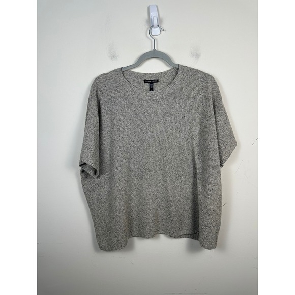 Eileen Fisher Sweaters - Eileen Fisher Silk Knit Box Top Women L Ash Grey NWT 100% Silk Relaxed Fit